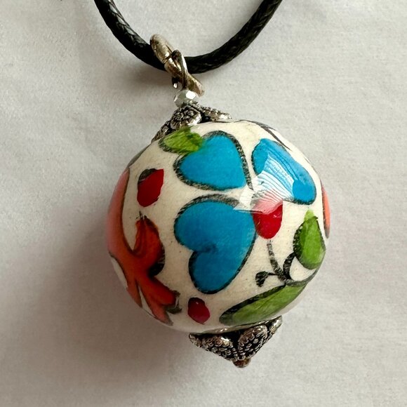 Boho BUNDLE (3) Ceramic Beads Pendants Chocker Necklaces Minimalist Boho Gipsy - Picture 5 of 15